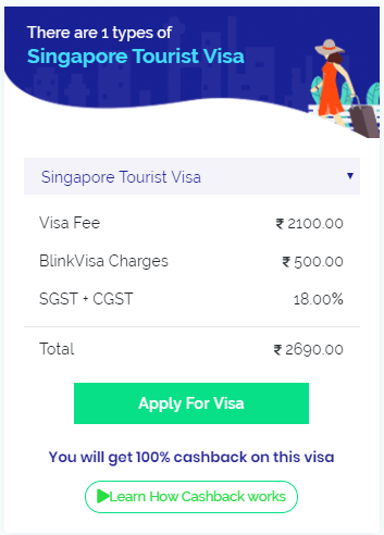 Singapore Visa Fee