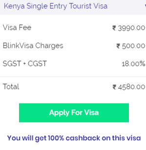 Kenya tourist visa fees