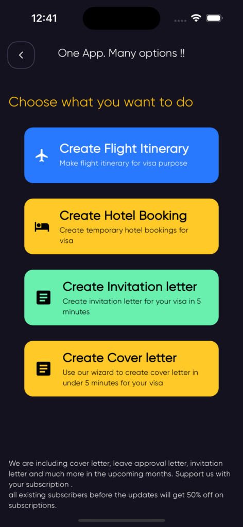 create invitation letter for visa