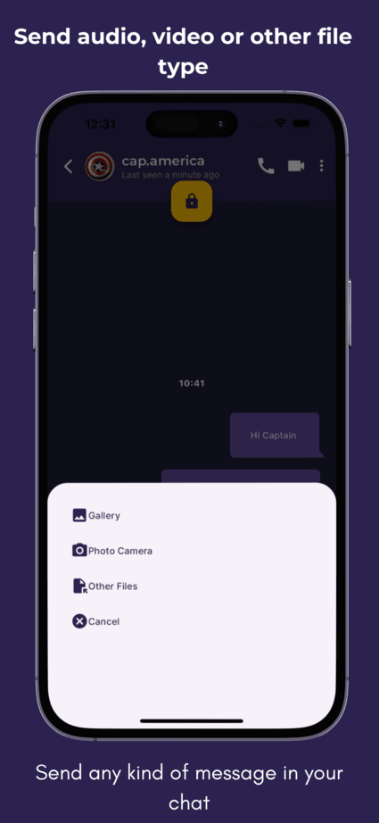 Skicka ljud, foto eller filer