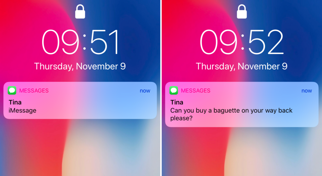 hide notifications on lock screen