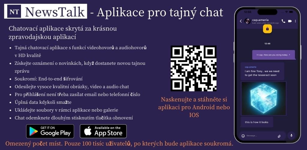 NewsTalk - tajná chatovací aplikace Banner