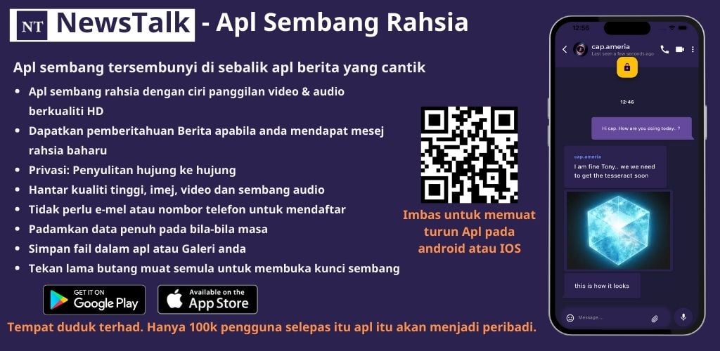 NewsTalk - Sepanduk apl sembang rahsia