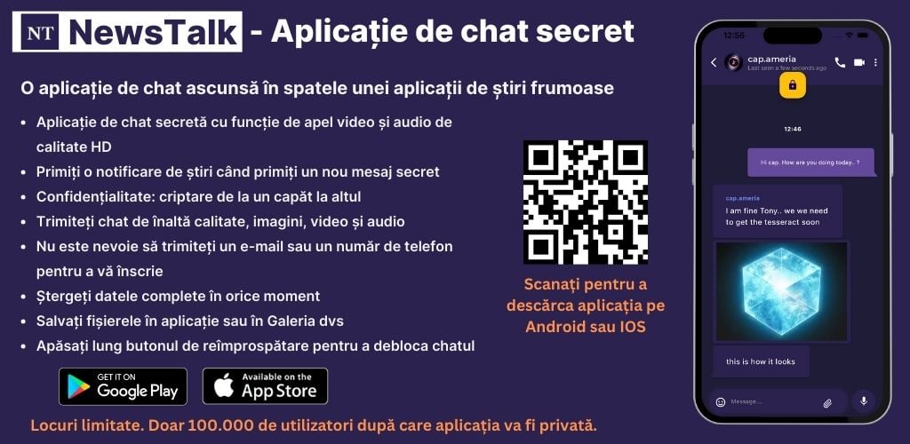 NewsTalk - aplicație de chat secretă Banner