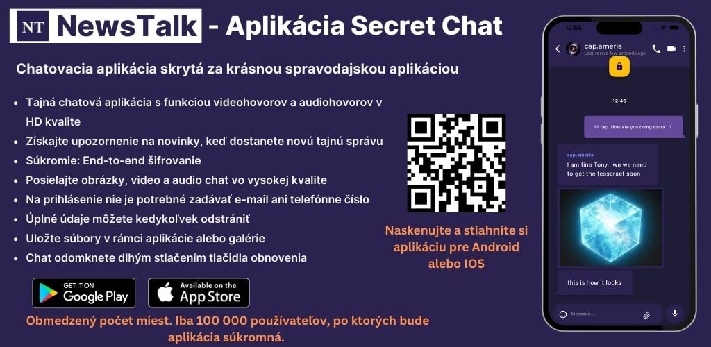 NewsTalk - tajná chatovacia aplikácia Banner